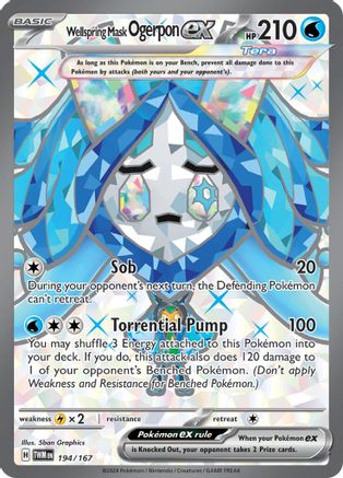 SV06 Twilight Masquerade 194/167 Wellspring Mask Ogerpon ex - Holofoil - Ultra Rare