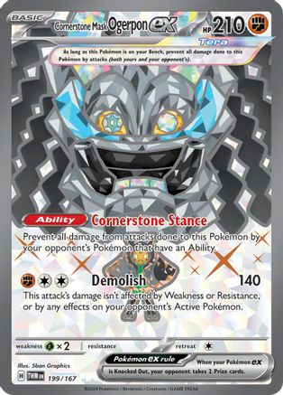 SV06 Twilight Masquerade 199/167 Cornerstone Mask Ogerpon ex - Holofoil - Ultra Rare
