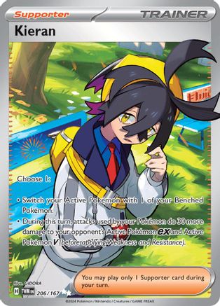 SV06 Twilight Masquerade 206/167 Kieran - Holofoil - Ultra Rare