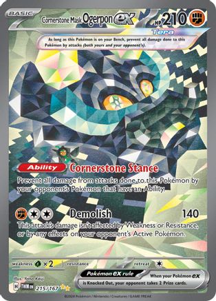 SV06 Twilight Masquerade 215/167 Cornerstone Mask Ogerpon ex - Holofoil - Special Illustration Rare