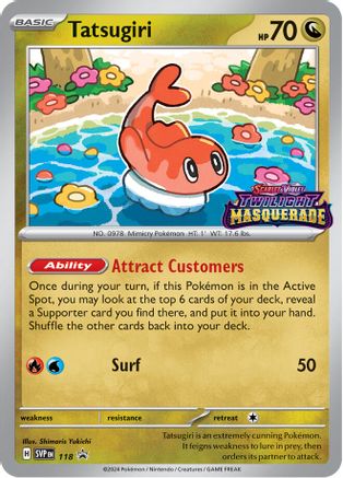 SV Scarlet & Violet Promo Cards 118 Tatsugiri - Holofoil - Promo