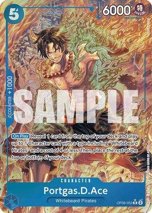 Two Legends OP08-052 Portgas.D.Ace (Parallel) (OP08-052) - Foil - Rare