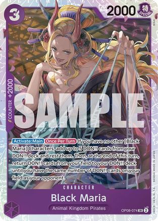 Two Legends OP08-074 Black Maria (OP08-074) - Foil - Super Rare