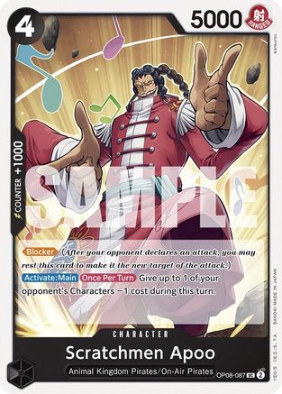 Two Legends OP08-087 Scratchmen Apoo (OP08-087) - Uncommon