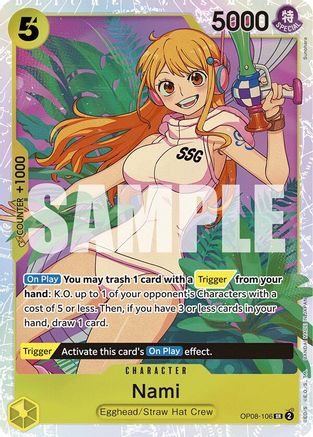 Two Legends OP08-106 Nami (OP08-106) - Foil - Super Rare