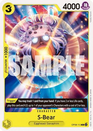 Two Legends OP08-113 S-Bear (OP08-113) - Common