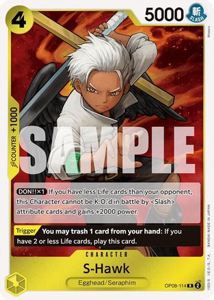 Two Legends OP08-114 S-Hawk (OP08-114) - Foil - Rare