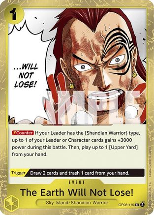 Two Legends OP08-115 The Earth Will Not Lose! (OP08-115) - Foil - Rare