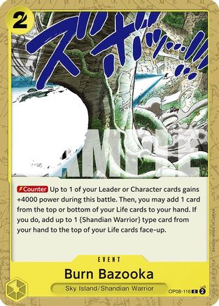 Two Legends OP08-116 Burn Bazooka (OP08-116) - Common