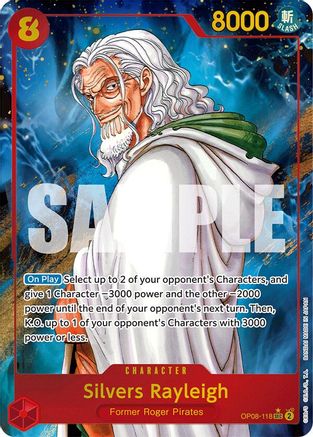 Two Legends OP08-118 Silvers Rayleigh (Parallel) (OP08-118) - Foil - Secret Rare