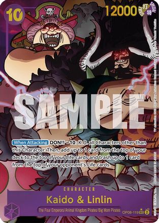 Two Legends OP08-119 Kaido & Linlin (Parallel) (OP08-119) - Foil - Secret Rare
