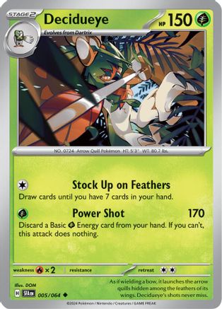 SV Shrouded Fable 005/064 Decidueye - Reverse Holofoil - Uncommon