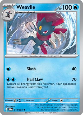 SV Shrouded Fable 014/064 Weavile - Reverse Holofoil - Uncommon