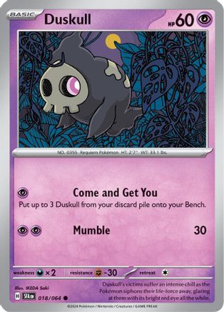 SV Shrouded Fable 018/064 Duskull - Reverse Holofoil - Common