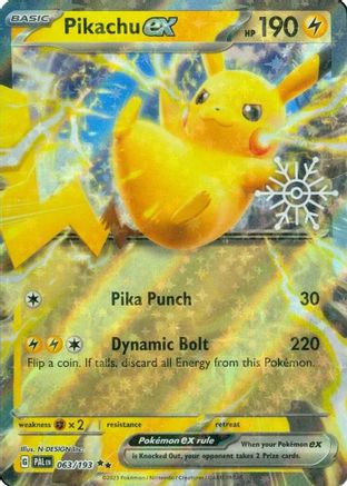 Miscellaneous Cards & Products 063/193 Pikachu ex (Holiday Calendar) - Holofoil - Double Rare