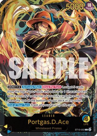 One Piece Promotion Cards ST13-002 Portgas.D.Ace (Premium Card Collection -Leader Collection-) (ST13-002) - Foil - Leader