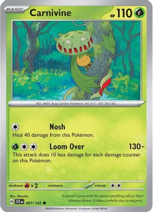 SV07 Stellar Crown 007/142 Carnivine - Reverse Holofoil - Common