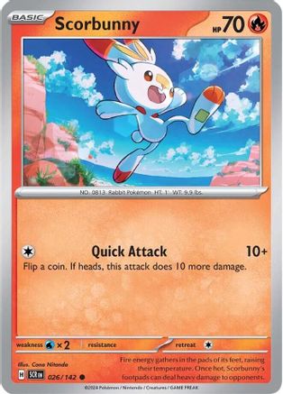 SV07 Stellar Crown 026/142 Scorbunny - Common