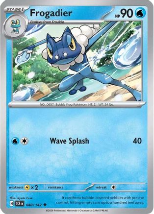 SV07 Stellar Crown 040/142 Frogadier - Reverse Holofoil - Uncommon
