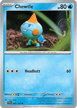 SV07 Stellar Crown 043/142 Chewtle - Reverse Holofoil - Common