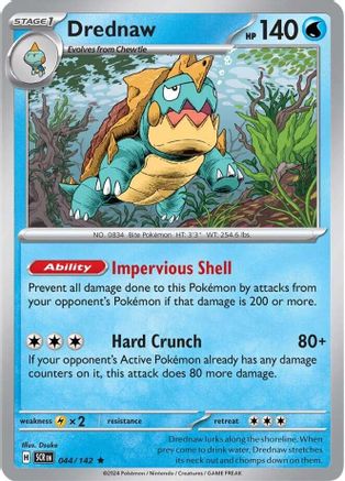 SV07 Stellar Crown 044/142 Drednaw - Holofoil - Rare
