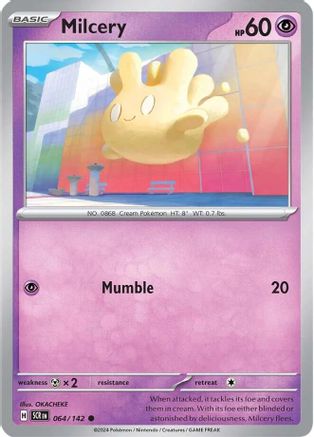 SV07 Stellar Crown 064/142 Milcery - Reverse Holofoil - Common