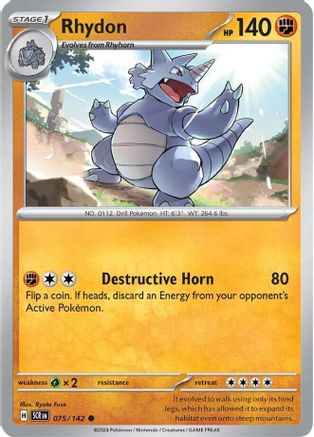 SV07 Stellar Crown 075/142 Rhydon - Common