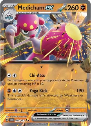 SV07 Stellar Crown 080/142 Medicham ex - Holofoil - Double Rare