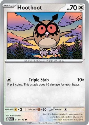 SV07 Stellar Crown 114/142 Hoothoot - Common