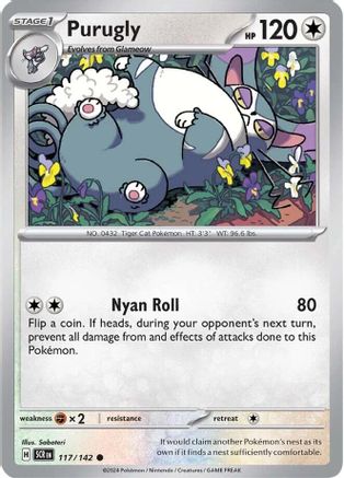 SV07 Stellar Crown 117/142 Purugly - Reverse Holofoil - Common