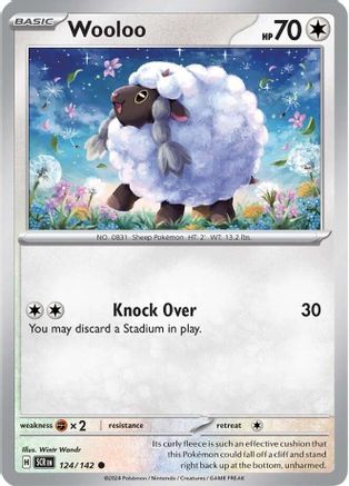 SV07 Stellar Crown 124/142 Wooloo - Reverse Holofoil - Common