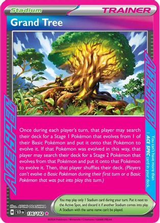SV07 Stellar Crown 136/142 Grand Tree - Holofoil - ACE SPEC Rare