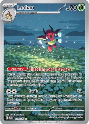 SV07 Stellar Crown 144/142 Ledian - Holofoil - Illustration Rare