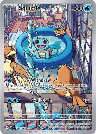 SV07 Stellar Crown 148/142 Squirtle - Holofoil - Illustration Rare