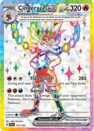 SV07 Stellar Crown 157/142 Cinderace ex - Holofoil - Ultra Rare