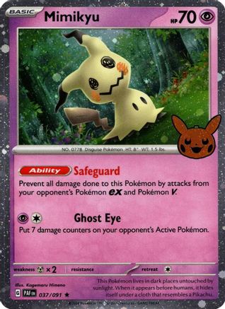 Trick or Trade BOOster Bundle 2024 037/091 Mimikyu - Holofoil - Holo Rare