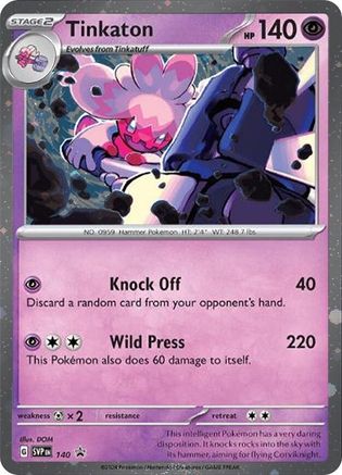 SV Scarlet & Violet Promo Cards 140 Tinkaton - Holofoil - Promo