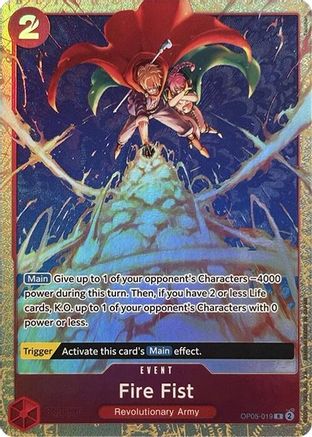 One Piece Promotion Cards OP05-019 Fire Fist (Premium Card Collection -Best Selection Vol. 2-) (OP05-019) - Foil - Rare