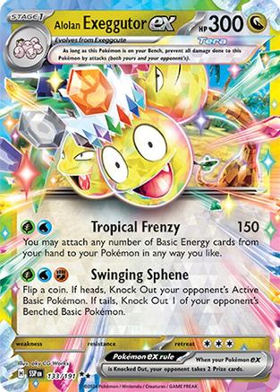 SV08 Surging Sparks 133/191 Alolan Exeggutor ex - Holofoil - Double Rare