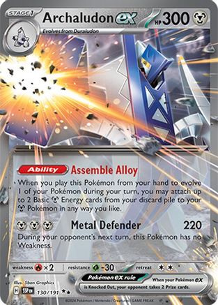 SV08 Surging Sparks 130/191 Archaludon ex - Holofoil - Double Rare