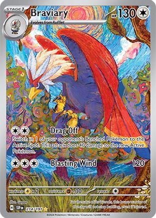 SV08 Surging Sparks 214/191 Braviary - Holofoil - Illustration Rare