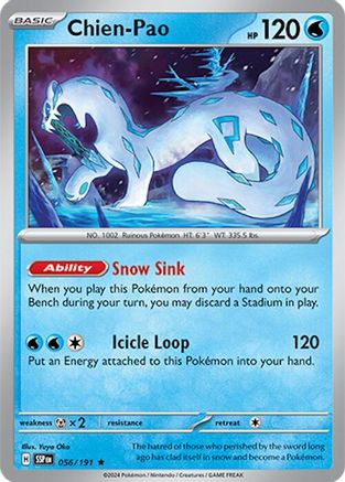 SV08 Surging Sparks 056/191 Chien-Pao - Holofoil - Rare