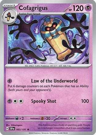 SV08 Surging Sparks 083/191 Cofagrigus - Holofoil - Rare