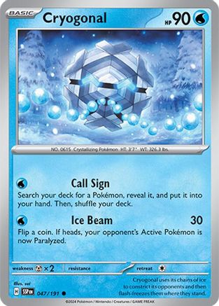 SV08 Surging Sparks 047/191 Cryogonal - Common