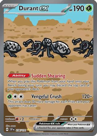 SV08 Surging Sparks 236/191 Durant ex - Holofoil - Special Illustration Rare