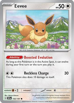 SV08 Surging Sparks 143/191 Eevee - Reverse Holofoil - Common