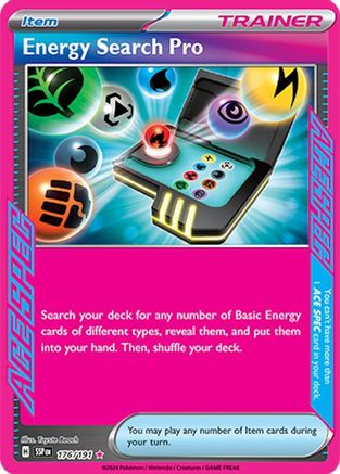 SV08 Surging Sparks 176/191 Energy Search Pro - Holofoil - ACE SPEC Rare