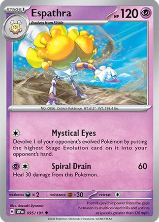 SV08 Surging Sparks 095/191 Espathra - Reverse Holofoil - Uncommon