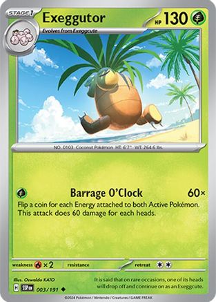 SV08 Surging Sparks 003/191 Exeggutor - Reverse Holofoil - Uncommon