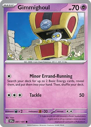 SV08 Surging Sparks 097/191 Gimmighoul - Reverse Holofoil - Common